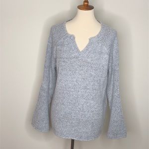 EUC Love By Design Soft Gray Bell Sleeve Sweater